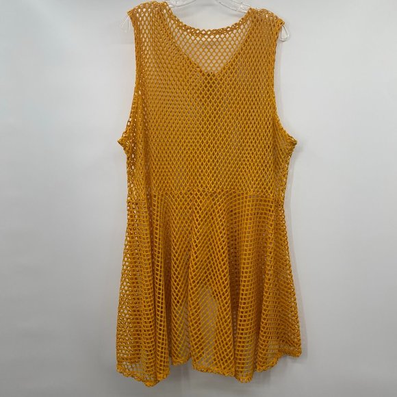 ZIPPER FRONT COVER-UP ORANGE WOMENS FITS LIKE A LARGE - Picture 5 of 5